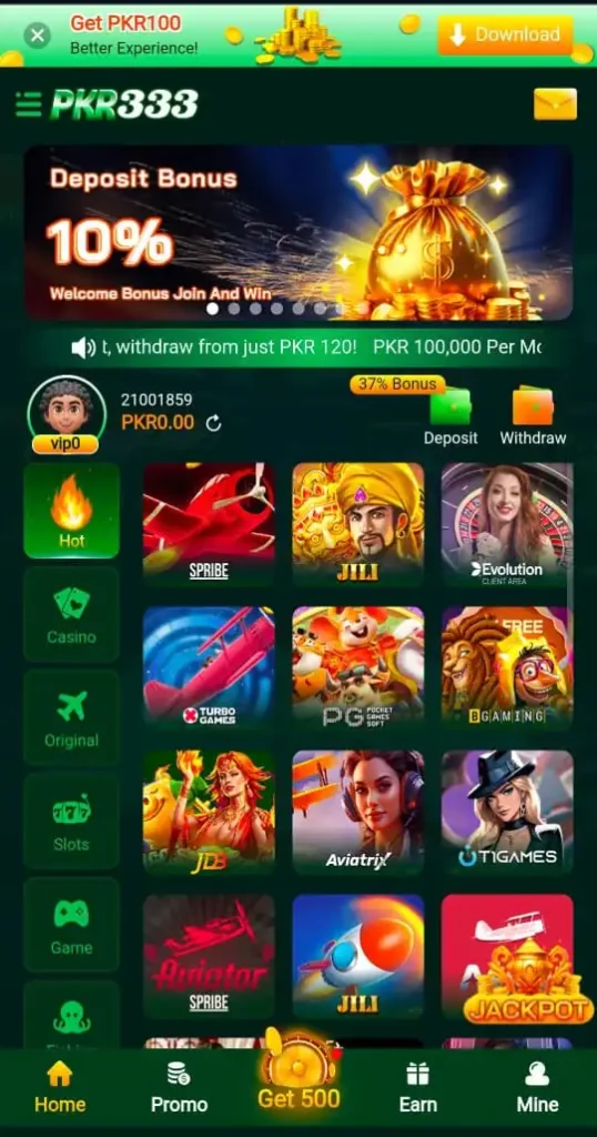 Deposit Bonus in PKR333